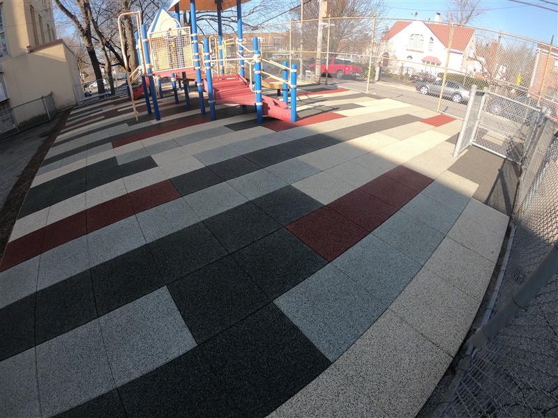 School Playground with TPV Blended Tiles